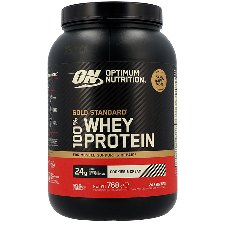 Optimum Nutrition Gold Standard 100% Whey Cookies & Cream - 768g