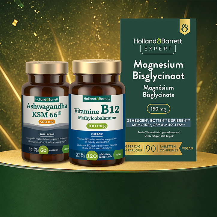Holland & Barrett Balans Bundel - Magnesium, Ashwagandha & Vitamine B12