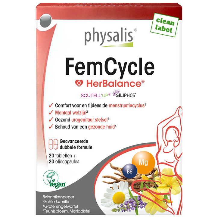 Physalis HerBalance® FemCycle - 20 tabletten + 20 oliecapsules