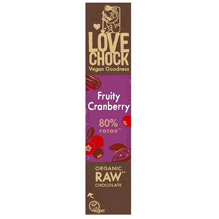 Lovechock Fruity Cranberry 80% Cacao - 40g