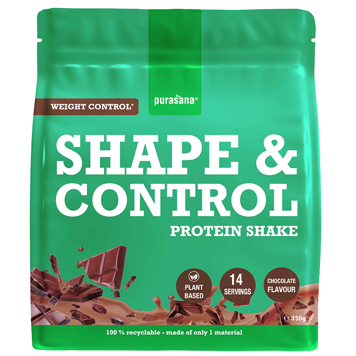 Purasana Shape & Control Vegan Proteïne Shake Chocolade - 350g