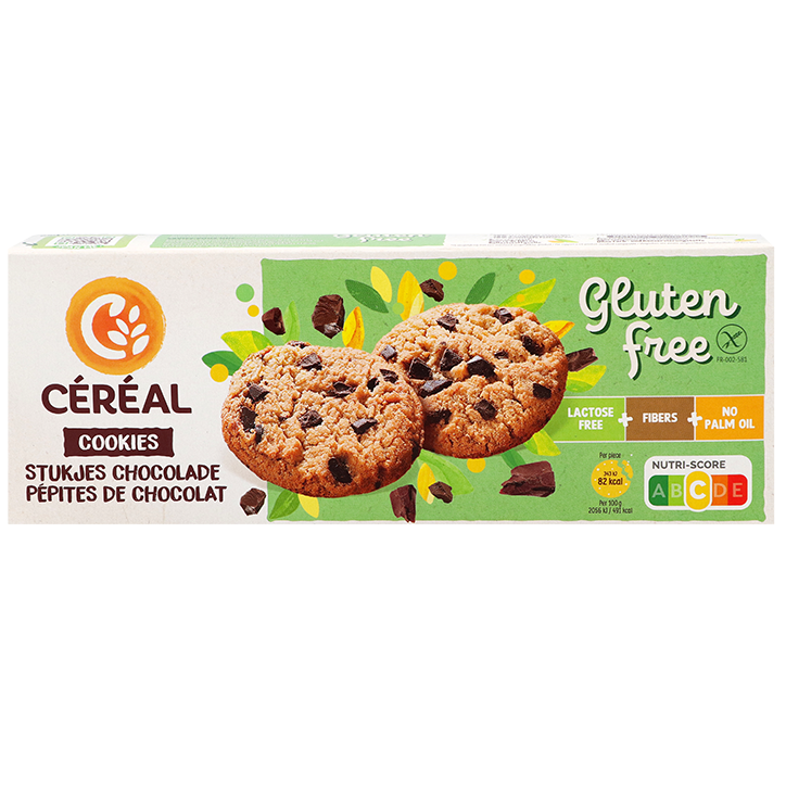Céréal Glutenvrije Cookies Stukjes Chocolade - 150g