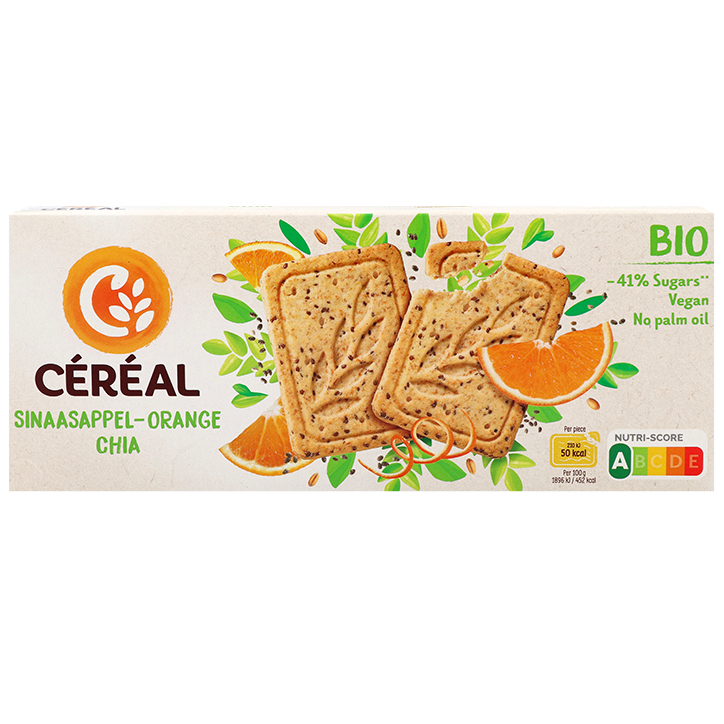 Céréal Sinaasappel & Chiazaad koekjes - 132g