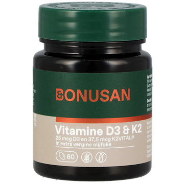 Bonusan Vitamine D3 & K2 - 60 softgels - 60 stuks
