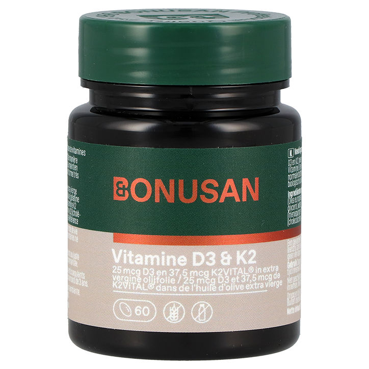 Bonusan Vitamine D3 & K2 - 60 softgels