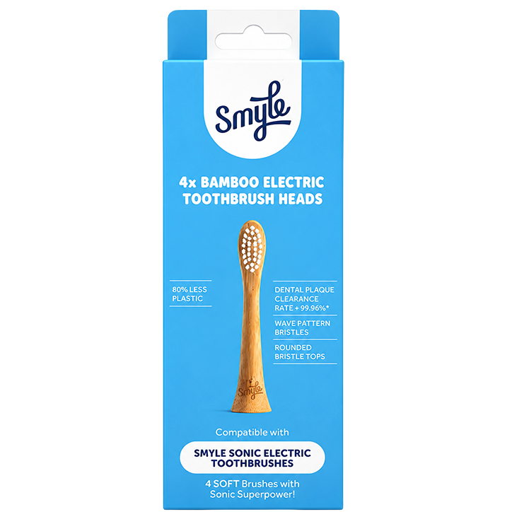 Smyle Soft Bamboe Opzetborstels - 4 stuks