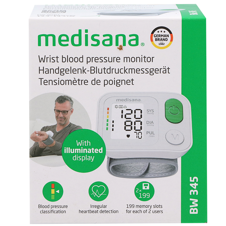 Medisana BW 345 Bloeddrukmeter Pols - 1 stuk