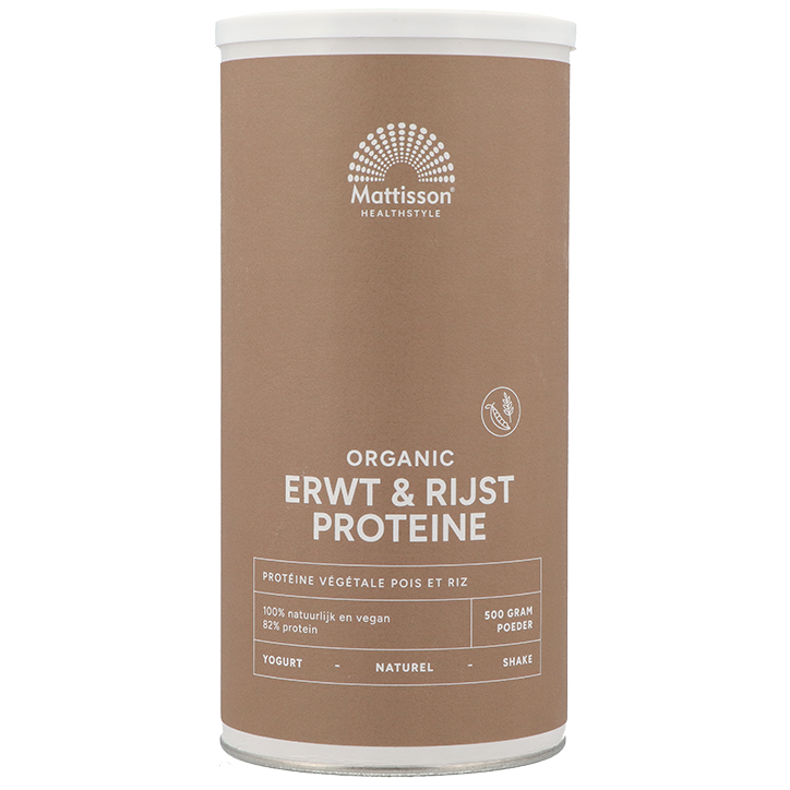 Mattisson Organic Vegan Protein Erwten & Rijst Naturel - 500g