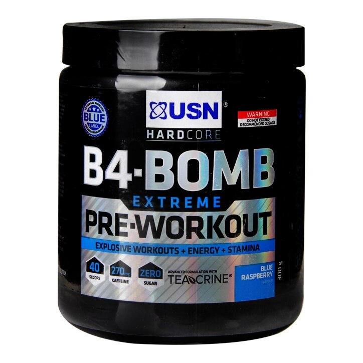 USN B4-Bomb Extreme Pre-Workout Blue Raspberry | gnc.co.uk