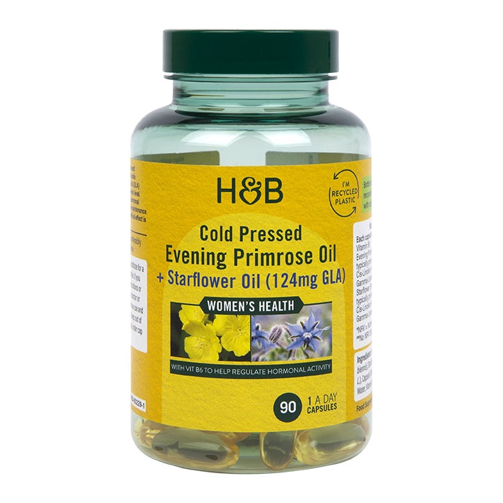 HB Evening Primrose Oil and Starflower Oil plus Vitamin B6 Capsules  Holland  Barrett