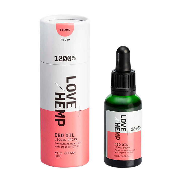 Love Hemp 300mg 1% CBD Oil Drops 30ml Wild Cherry Flavour 