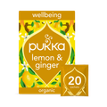 Image 1 for Wellbeing Lemon, Ginger & Manuka Honey Tea 20 Sachets