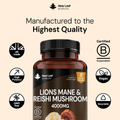 Image 2 for Lions Mane & Reishi Mushroom - 120 Vegan Capsules
