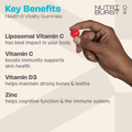Image 2 for Health & Vitality with Vitamin B, C & D 60 Gummies