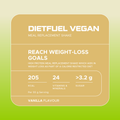 Image 3 for Diet Fuel Vegan Meal Replacement Shake Vanilla 880g