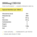Image 4 for CBD Oil 2000mg Unflavoured 30ml