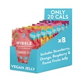 Wibble Vegan Variety Pack Jelly Crystals (Raspberry, Forest Fruits, Strawberry and Orange) 456g