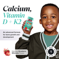 Image 4 for Kids Calcium, Vitamin D & K2 Strawberry Milkshake Flavour 30 Gummies