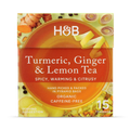 Image 1 for Turmeric, Ginger & Lemon Tea 15 Tea Bags