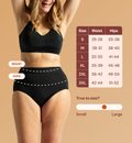 Image 4 for Absorbent Leak Proof Underwear, Black, High Waist, Size Medium