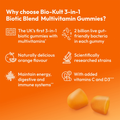 Image 4 for 3-in-1 Biotic Blend Multivitamin for Adults Orange Flavoured 30 Gummies