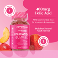 Image 5 for Folic Acid 400µg Peach Flavoured 90 Gummies