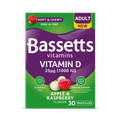 Image 1 for Bassetts Vitamins Adult Vitamin D  Apple & Raspberry 30 Pastilles