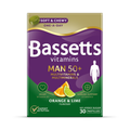 Image 1 for Bassetts Vitamins Man 50+ Multivitamins & Multiminerals Orange & Lime 30 Pastilles