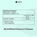 Image 3 for NAC N-Acetyl-Cysteine Capsules 180 capsules