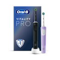 Image 1 for Oral-B Vitality PRO Electric Rechargeable Toothbrush Black & Lilac (Duo Pack)