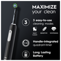 Image 3 for Oral-B Pro Series1 Cross Action Rechargeable Toothbrush with Travel Case - Black