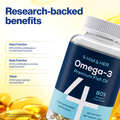 Image 5 for Omega-3 Premium Fish Oil 80% Concentrate, High Strength EPA & DHA, 120 Softgel Capsules