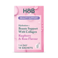 Image 1 for Hydration + Beauty Collagen Raspberry Rose Flavour 14 Sachets