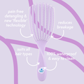 Image 5 for Flexi Flow Detangler Brush- Purple