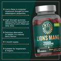 Image 4 for Lions Mane 2000mg - Vegan 60 Gummies