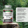 Image 2 for Lion's Mane 2000mg - 60 Vegan Gummies - Berry Flavour 60Gummy