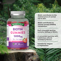 Image 2 for Biotin 5000ug - 60 Vegan Gummies - Raspberry