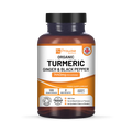 Image 1 for Organic Turmeric Capsules High Strength 1440mg 120 Turmeric Capsules with Black Pepper, Ginger & Curcumin