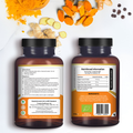 Image 2 for Organic Turmeric Capsules High Strength 1440mg 120 Turmeric Capsules with Black Pepper, Ginger & Curcumin