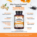 Image 4 for Organic Turmeric Capsules High Strength 1440mg 120 Turmeric Capsules with Black Pepper, Ginger & Curcumin