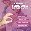 Image 4 for Folic Acid+ 400mcg 400 Vegan Tablets