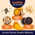 Image 5 for Turmeric Tablets 5400mg with Black Pepper, Ginger 150 Easy Tablets