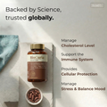 Image 2 for BioCuria 6-Blend Mushroom Complex for Immunity & Antioxidant 120 Capsules