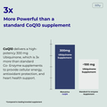 Image 5 for CoQ10 300mg High Strength Ubiquinone, Naturally Fermented for Energy & Heart Health 90 Capsules