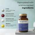 Image 3 for DeCodNAD+ High Potency NAD & Resveratrol (95%) with Zinc, Vitamin B5 & B2 to Support Cellular Energy & Longevity 60 Capsules