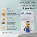 Image 3 for BioMan Male Fertility Testosterone & Performance Support, 31 nutrients,1300mg - 60 tablets