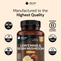 Image 5 for Lions Mane & Reishi Mushroom 360 Capsules