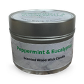 Image 1 for Scented Wood Wick Candle - Peppermint & Eucalyptus