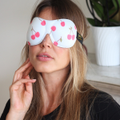 Image 3 for Contoured Sleep Mask Blue Cherries
