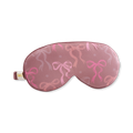 Image 1 for Cloud Padded Satin Sleep Mask Mocha Bows